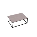 Ława kawowa do salonu loft z metalu i drewna 100x60x38 cm 