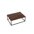 Ława kawowa do salonu loft z metalu i drewna 100x60x38 cm 