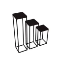 Kwietniki loft 3 sztuki 100, 75, 50 cm, metal drewno industrial