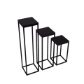 Kwietniki loft 3 sztuki 100, 75, 50 cm, metal drewno industrial