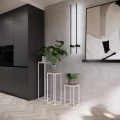 Kwietniki loft 3 sztuki 100, 75, 50 cm, metal drewno industrial