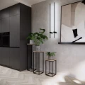 Kwietniki loft 3 sztuki 100, 75, 50 cm, metal drewno industrial