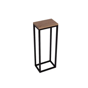 Kwietnik, postument, kubik w stylu loft, metal i naturalne drewno, industrialny