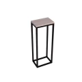 Kwietnik, postument, kubik w stylu loft, metal i naturalne drewno, industrialny