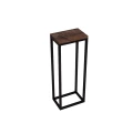 Kwietnik, postument, kubik w stylu loft, metal i naturalne drewno, industrialny