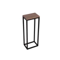 Kwietnik, postument, kubik w stylu loft, metal i naturalne drewno, industrialny