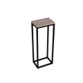 Kwietnik, postument, kubik w stylu loft, metal i naturalne drewno, industrialny