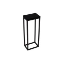 Kwietnik, postument, kubik w stylu loft, metal i naturalne drewno, industrialny