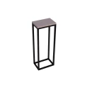Kwietnik, postument, kubik w stylu loft, metal i naturalne drewno, industrialny