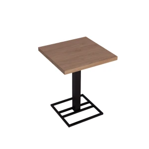 Stolik restauracyjny 60x60x75 cm, kawiarniany, kawowy loft, metal i drewno