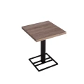 Stolik restauracyjny 60x60x75 cm, kawiarniany, kawowy loft, metal i drewno