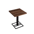 Stolik restauracyjny 60x60x75 cm, kawiarniany, kawowy loft, metal i drewno
