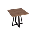 Stolik restauracyjny 80x80x75 cm z metalową nogą typu pająk i drewnianym blatem