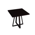 Stolik restauracyjny 80x80x75 cm z metalową nogą typu pająk i drewnianym blatem