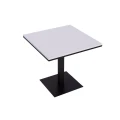 Stolik kawiarniany, restauracyjny 80x80x75 cm z metalową nogą i drewnianym blatem