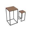 Stolik  koktajlowy, kawiarniany, barowy i 2 hokery loft metal i drewno