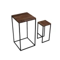 Stolik  koktajlowy, kawiarniany, barowy i 2 hokery loft metal i drewno