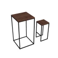 Stolik  koktajlowy, kawiarniany, barowy i 2 hokery loft metal i drewno