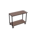Wózek warsztatowy loft 80x60 cm z półką, kółkami i rączką