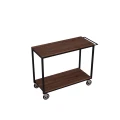Wózek warsztatowy loft 80x60 cm z półką, kółkami i rączką