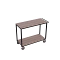 Wózek warsztatowy loft 80x60 cm z półką, kółkami i rączką