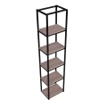 Regał, słupek w stylu loft, 5 półek 