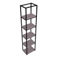 Regał, słupek w stylu loft, 5 półek 