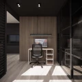Biurko w stylu loft, metal i drewno,  3 półki