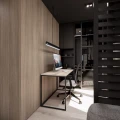 Biurko w stylu loft, metal i drewno,  3 półki