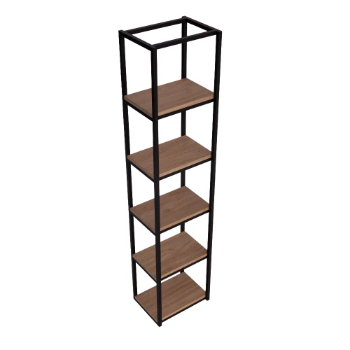 Regał, słupek w stylu loft, 5 półek 
