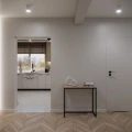 Konsola loft bez dolnej poprzeczki -  metal i drewno