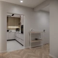 Konsola, regał w stylu loft drewniana z metalową nogą czarną, złotą lub białą