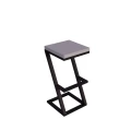 Hoker loftowy, krzesło barowe, fotel, stołek loft, metal