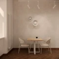 Stolik restauracyjny 80x80x75 cm z metalową nogą typu pająk i drewnianym blatem