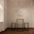 Stolik  koktajlowy, kawiarniany, barowy i 2 hokery loft metal i drewno