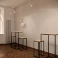 Stolik  koktajlowy, kawiarniany, barowy i 2 hokery loft metal i drewno