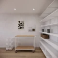 Wózek warsztatowy loft 80x60 cm z półką, kółkami i rączką