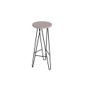 Hoker harpin z drewnianym siedziskiem, dąb, jesion, loft, krzesło, metal
