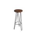Hoker harpin z drewnianym siedziskiem, dąb, jesion, loft, krzesło, metal