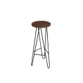 Hoker harpin z drewnianym siedziskiem, dąb, jesion, loft, krzesło, metal