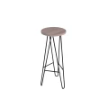 Hoker harpin z drewnianym siedziskiem, dąb, jesion, loft, krzesło, metal