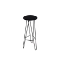 Hoker harpin z drewnianym siedziskiem, dąb, jesion, loft, krzesło, metal