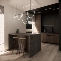 Hoker harpin z drewnianym siedziskiem, dąb, jesion, loft, krzesło, metal