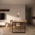 Stół loftowy 160x90 – metalowe nogi obręcz, blat laminowany