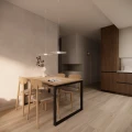 Stół loftowy 160x90 – metalowe nogi obręcz, blat laminowany