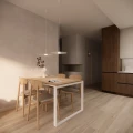Stół loftowy 160x90 – metalowe nogi obręcz, blat laminowany