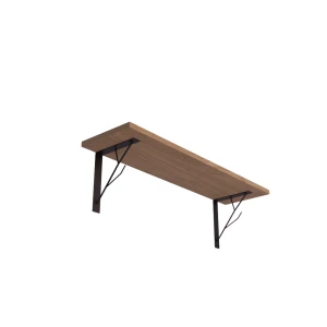 Półka loft 80x20 z metalowym wspornikiem gałązka – drewno lub płyta