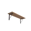 Półka loft 80x20 z metalowym wspornikiem gałązka – drewno lub płyta