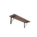 Półka loft 80x20 z metalowym wspornikiem gałązka – drewno lub płyta
