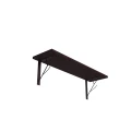 Półka loft 80x20 z metalowym wspornikiem gałązka – drewno lub płyta